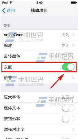 iPhone6如何设置成黑白屏幕4