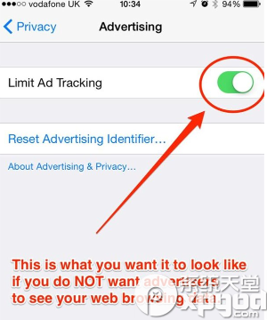 ios8如何关闭默认追踪功能？5