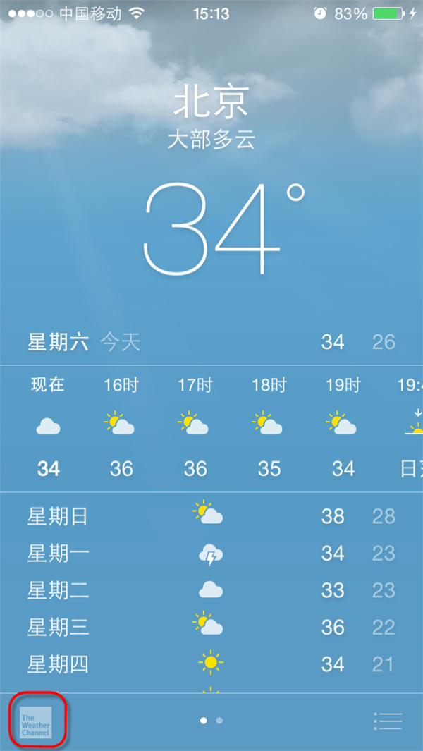 iOS8天气App中的细节数据1