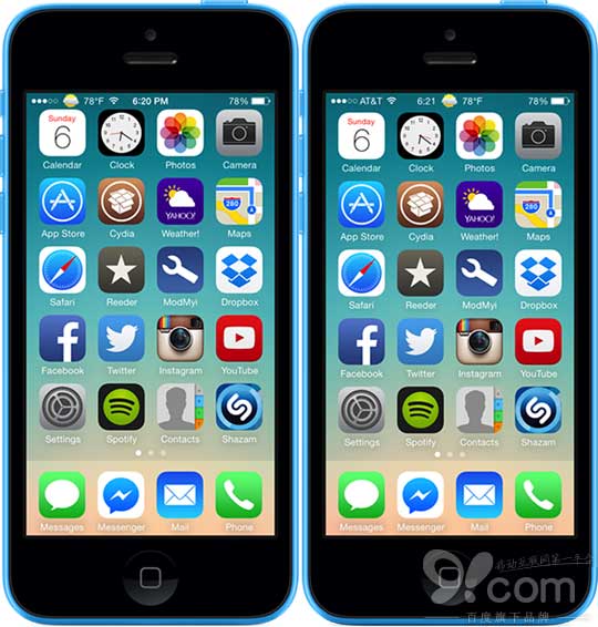 iOS7状态栏显示天气状况1