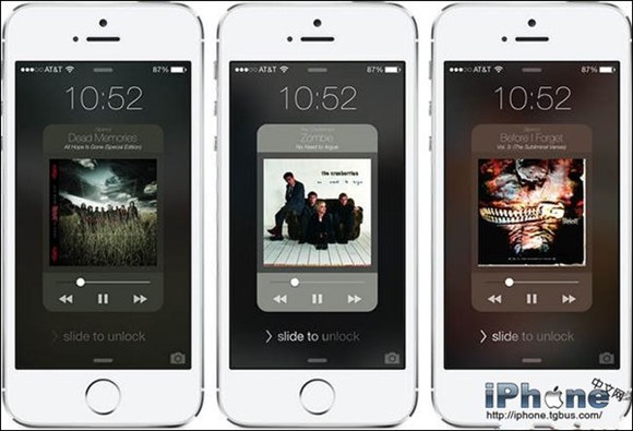 iOS7锁屏音乐控制界面如何重新设计？1