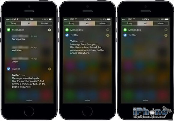 iOS7通知中心的推送信息如何隐藏？1