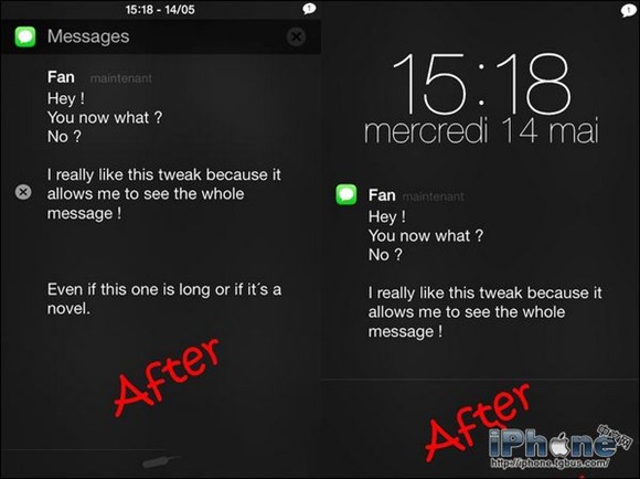 IOS锁屏通知中心短信内容如何全部显示？2