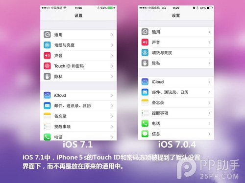 iOS7.1正式版与iOS7.0.4区别在哪？7