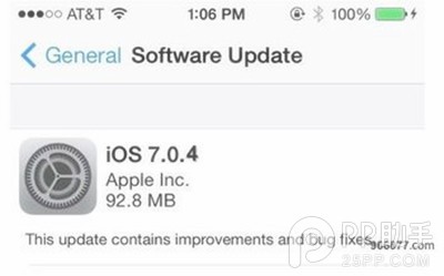 ios7.0.4什么时候发布？1