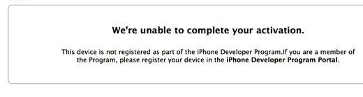 iPhone升级到iOS7报错We’re unable ... activeation1