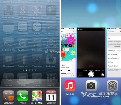 iOS7对比iOS616