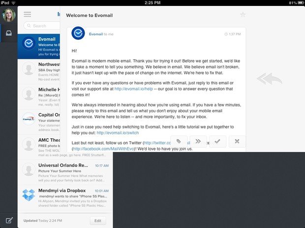 iOS应用Evomail 手势操作管理邮件更方便3