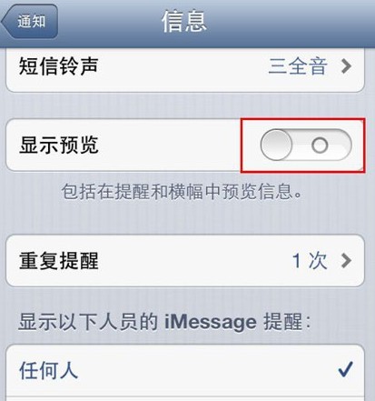 怎么隐藏iPhone的短信预览功能1