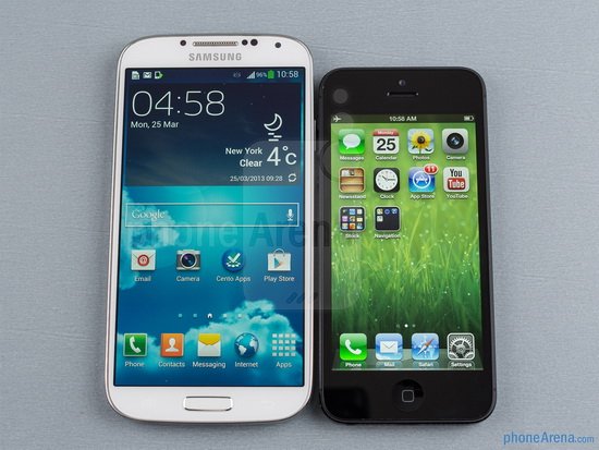 三星Galaxy S4对比iPhone 51