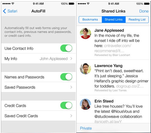 IOS7 Safari浏览器有什么新功能2