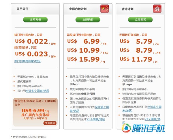 【应用】中国移动Jego网络电话6