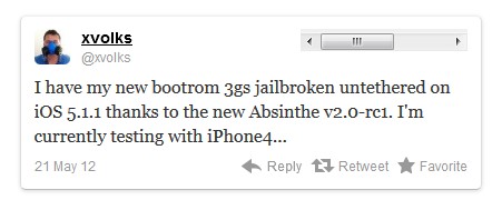 iOS 5.1.1完美越狱命名：Absinthe 2.02