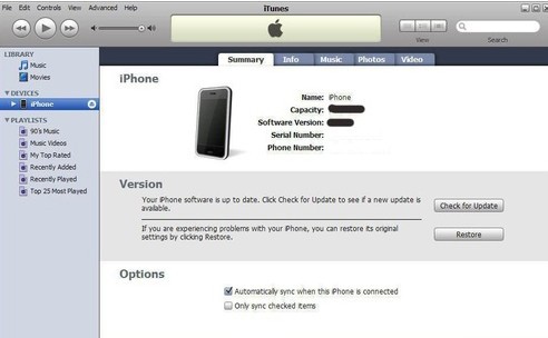 iTunes与iPhone 4同步教程3