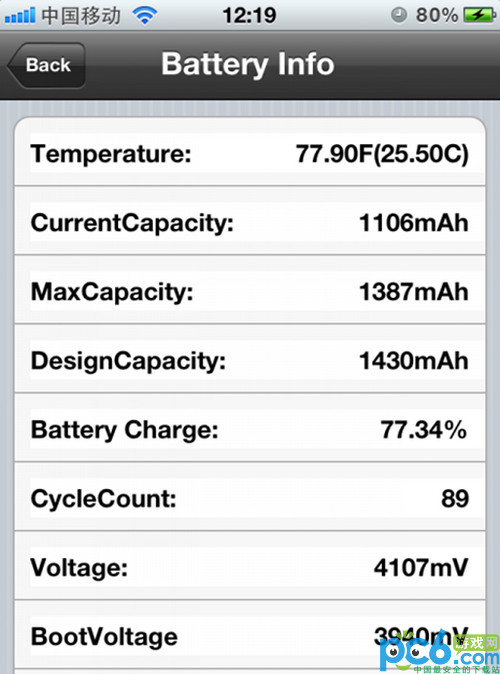 iphone4S电池寿命查看法1