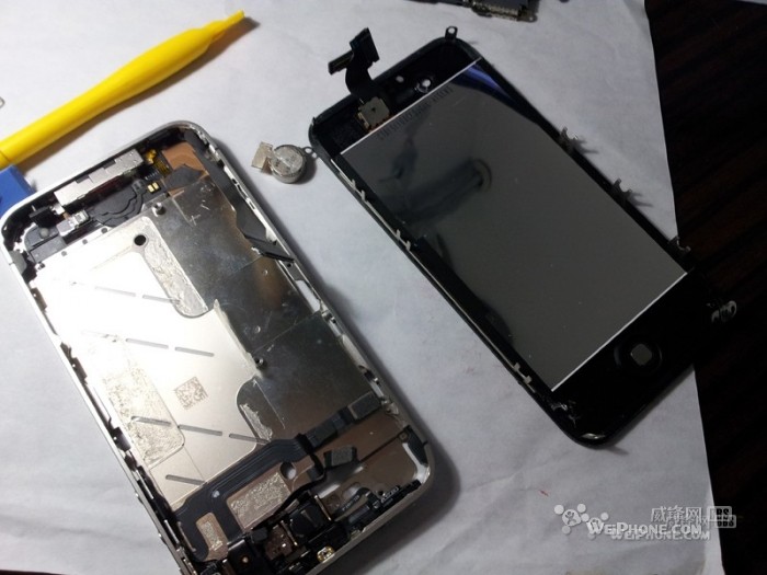 iphone4s屏碎、拆机分解、黑洗白14