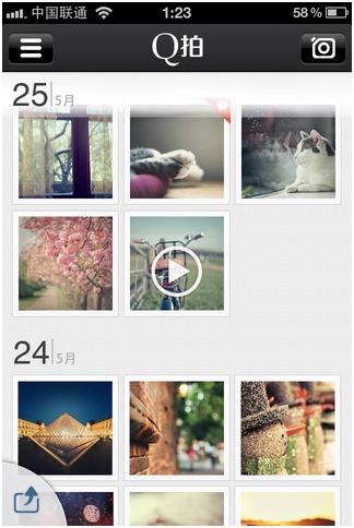 Q拍 iPhone 1.2版发布：新增实时滤镜、本地照片展示4