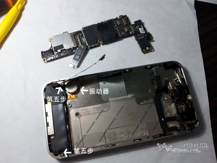 iphone4s屏碎、拆机分解、黑洗白10