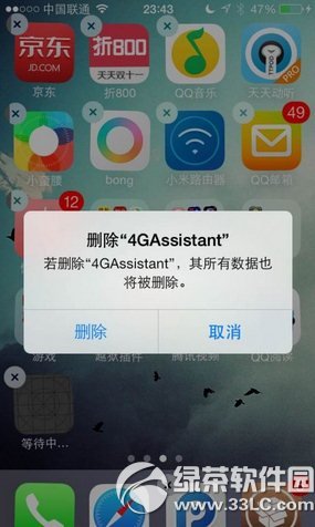 联通4g助手4gassistant白图标怎么删除？1