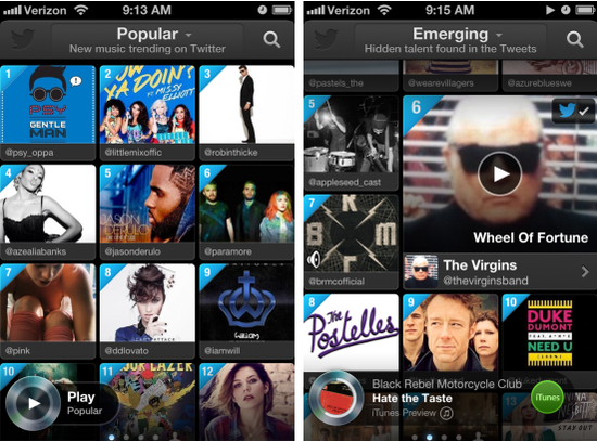 Twitter #Music新服务的体验2