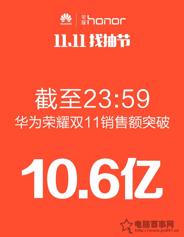 华为荣耀双11交易额多少1