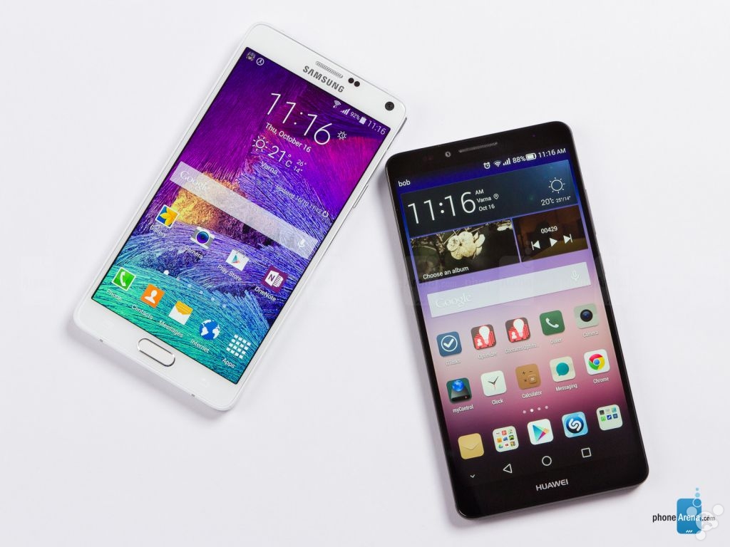 三星Galaxy Note 4vs华为Ascend Mate76