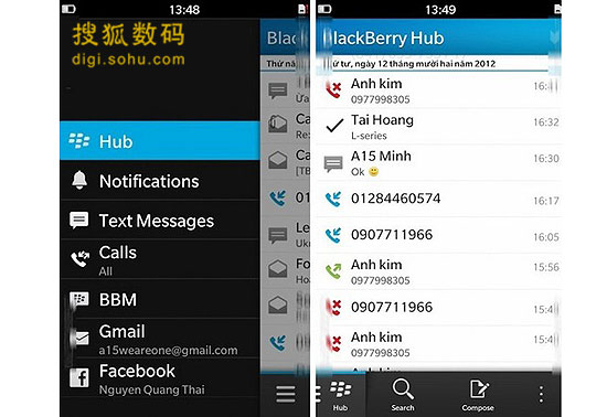 黑莓10用户界面及应用截图曝光：含Siri式语音助手2
