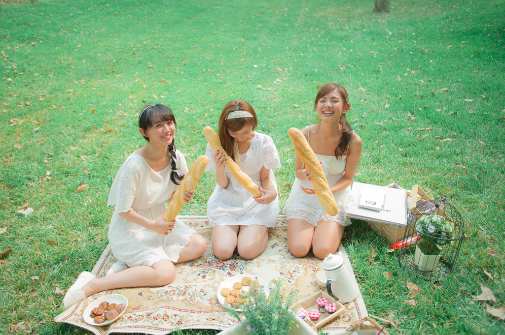 日系野餐写真多人拍摄技巧及后制调色分享2