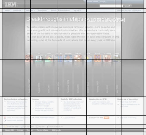 从平面栅格设计看网页中的布局设计2