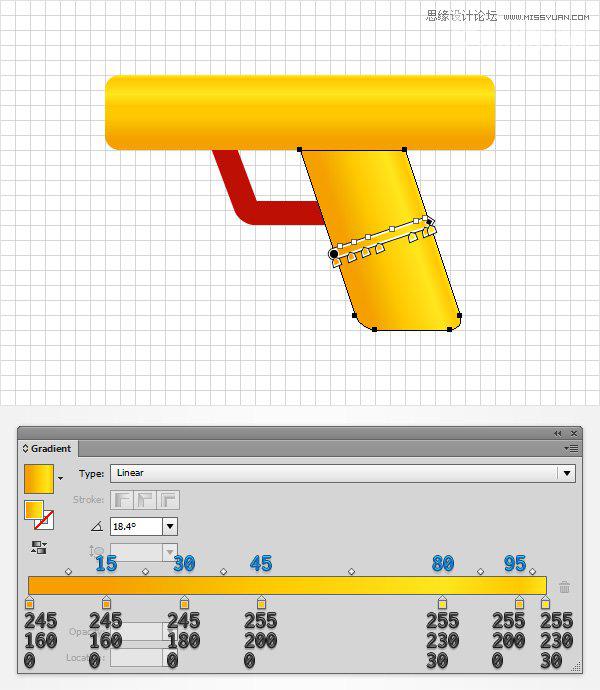 手把手教你用Illustrator绘制卡通儿童玩具水枪26