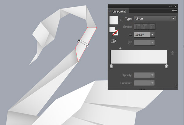 AI教你创建折纸风格的矢量天鹅图6