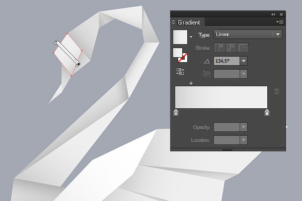 AI教你创建折纸风格的矢量天鹅图7