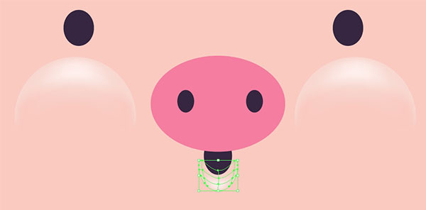 Illustrator绘制可爱的猪脸图标4