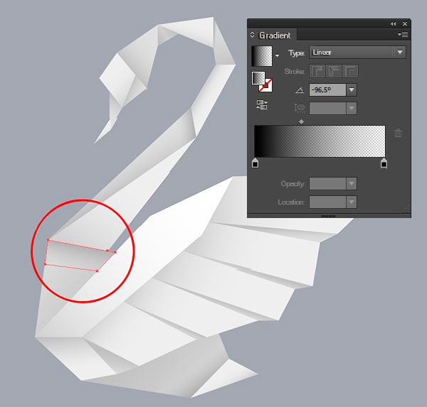AI教你创建折纸风格的矢量天鹅图9