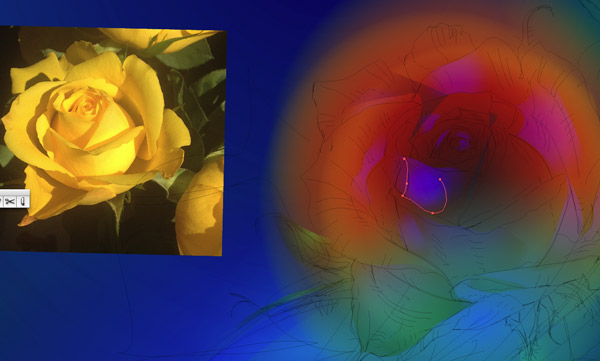 AI教你绘制有型有色的抽象派玫瑰花7