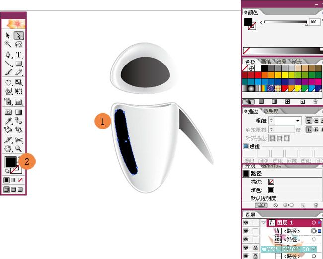 Illustrator鼠绘打造漂亮质感机器人12