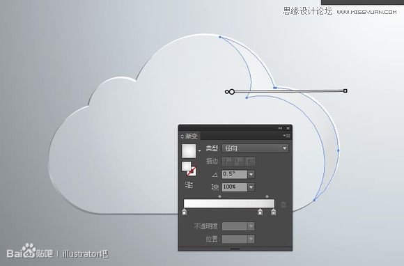 Illustrator绘制立体效果的白云云彩10