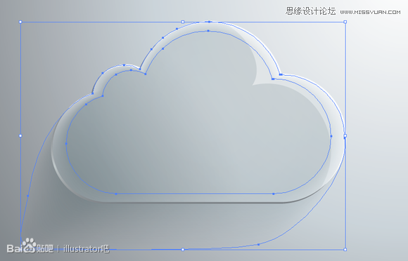 Illustrator绘制立体效果的白云云彩17