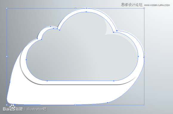 Illustrator绘制立体效果的白云云彩15