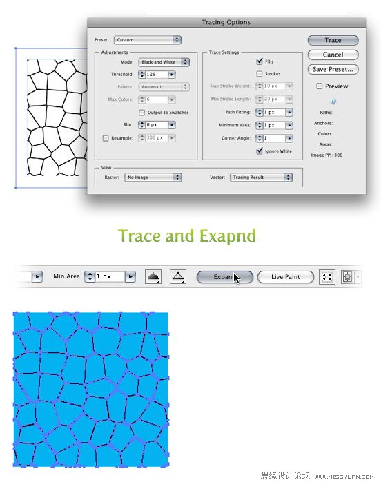 Illustrator创建水波纹纹理教程3