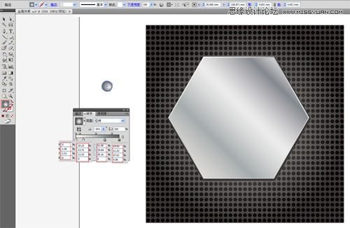 Illustrator巧用多边形工具绘制正六边形钢板8