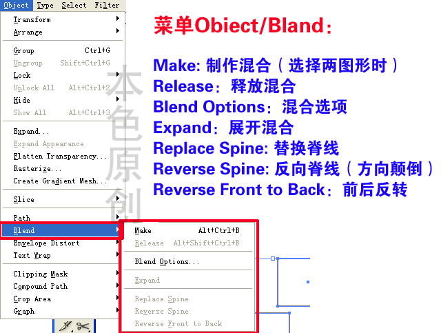 ILLUSTRATOR混合工具的使用3