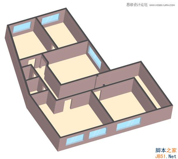 Illustrator3D楼层户型图效果实力教程6