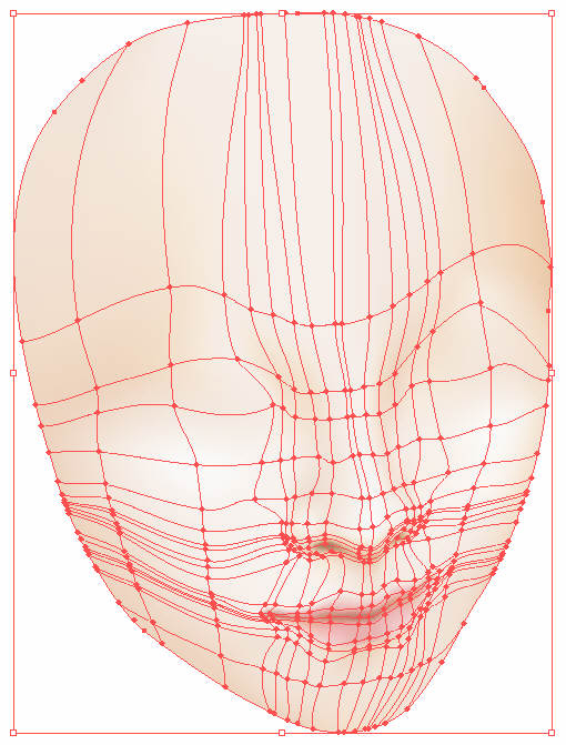 Illustrator人物渐变网格的教程+头发的绘制2