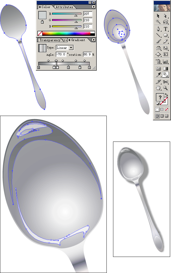 Illustrator质感的表现9