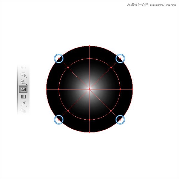 Illustrator绘制逼真的美国队长盾牌图标12