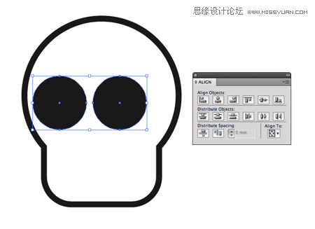 Illustrator给滑板添加骷髅图案效果5