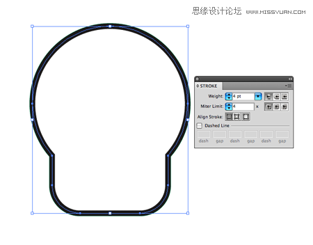 Illustrator给滑板添加骷髅图案效果4