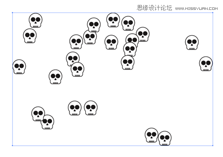 Illustrator给滑板添加骷髅图案效果10