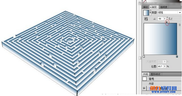 Illustrator制作立体方形迷宫16